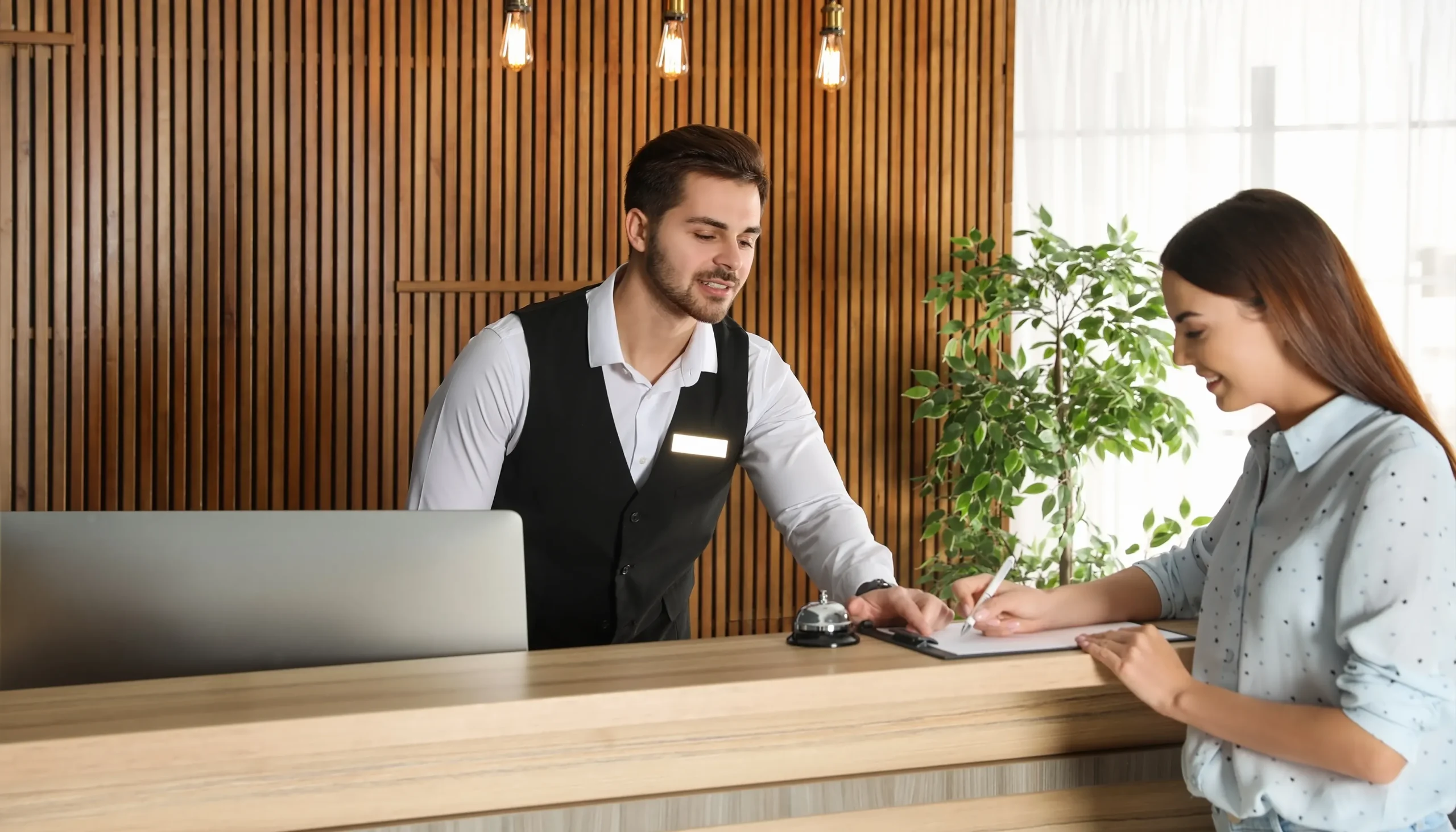 Boutique hotel with smart lock system