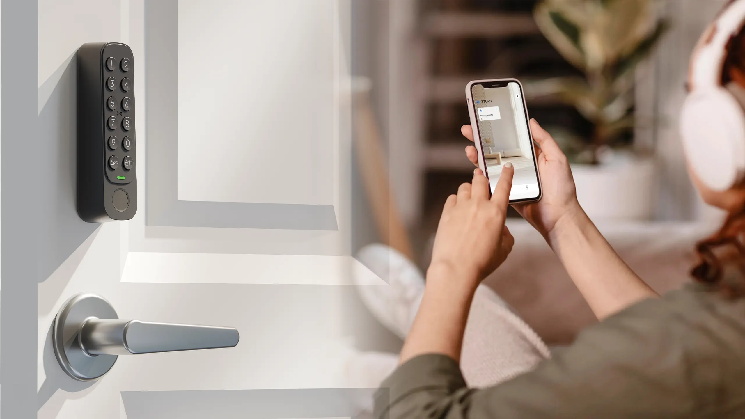 Remote control of a smart lock using a mobile app